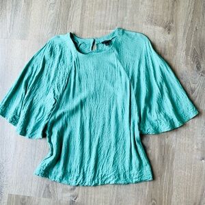 Ann Taylor Factory Teal Blouse Medium